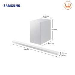 SAMSUNG ซาวด์บาร์ รุ่น HW-S701D/XT Ultra Slim Sound Bar (3.1 CH, 18W) HW-S701D