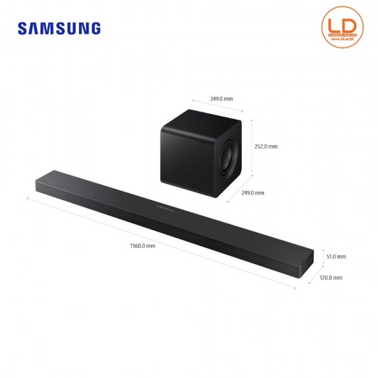 SAMSUNG ซาวด์บาร์ รุ่น HW-QS700F/XT Q-series Soundbar HW-QS700F 3.1.2ch Subwoofer SAMSUNG ซาวด์บาร์ รุ่น HW-QS700F/XT Q-series Soundbar HW-QS700F 3.1.2ch Subwoofer