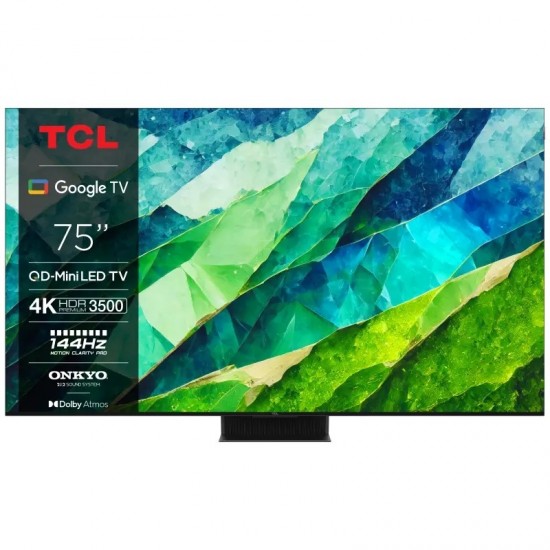 TCL 75 นิ้ว รุ่น 75C855 Premium QD-Mini LED 4K TV QLED PRO ONKYO 2.1.2CH 144Hz VRR IMAX Enhanced C855 Series TCL 75 นิ้ว รุ่น 75C855 Premium QD-Mini LED 4K TV QLED PRO ONKYO 2.1.2CH 144Hz VRR IMAX Enhanced C855 Series