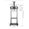 LD ขาตั้งล้อเลื่อน รุ่น LD-1700 ขนาด 32 - 75” พร้อมชั้นวาง