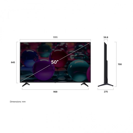 LG TV 50 นิ้ว รุ่น 50UA7350PSB UHD AI UA73 4K Smart TV 2025 UA7350PSB