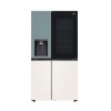 LG ตู้เย็น SIDE BY SIDE รุ่น GC-X257CMEW.ATEPLMT 22.4 คิว สีเขียวเบจ