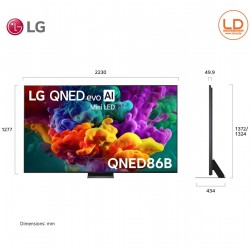 LG 100 นิ้ว รุ่น 100QNED86BS LG QNED evo AI QNED86 Mini LED 4K Smart TV 2026 100QNED86B LG 100 นิ้ว รุ่น 100QNED86BS LG QNED evo AI QNED86 Mini LED 4K Smart TV 2026 100QNED86B