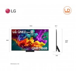 LG 65 นิ้ว รุ่น 65QNED86BSA LG QNED evo AI QNED86 Mini LED 4K Smart TV 2026 LG 65 นิ้ว รุ่น 65QNED86BSA LG QNED evo AI QNED86 Mini LED 4K Smart TV 2026