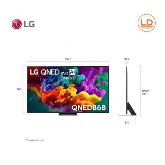 LG 75 นิ้ว รุ่น 75QNED86BSA LG QNED evo AI QNED86 Mini LED 4K Smart TV 2026 LG 75 นิ้ว รุ่น 75QNED86BSA LG QNED evo AI QNED86 Mini LED 4K Smart TV 2026