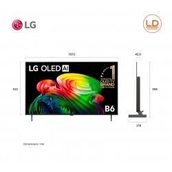 LG 48 นิ้ว รุ่น OLED48B6PSA LG OLED AI B6 4K Smart TV 2026 48B6
