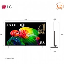 LG 55 นิ้ว รุ่น OLED55B6PSA LG OLED AI B6 4K Smart TV 2026 55B6 LG 55 นิ้ว รุ่น OLED55B6PSA LG OLED AI B6 4K Smart TV 2026 55B6