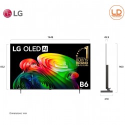 LG 65 นิ้ว รุ่น OLED65B6PSA LG OLED AI B6 4K Smart TV 2026 65B6 LG 65 นิ้ว รุ่น OLED65B6PSA LG OLED AI B6 4K Smart TV 2026 65B6