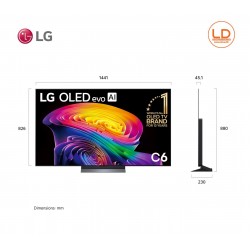 LG 65นิ้ว รุ่น OLED65C6PSA LG OLED evo AI C6 4K Smart TV 2026 65C6