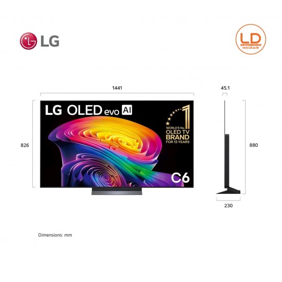 LG 65นิ้ว รุ่น OLED65C6PSA LG OLED evo AI C6 4K Smart TV 2026 65C6 LG 65นิ้ว รุ่น OLED65C6PSA LG OLED evo AI C6 4K Smart TV 2026 65C6