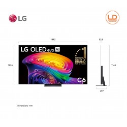 LG 83นิ้ว รุ่น OLED83C6PSA LG OLED evo AI C6 4K Smart TV 2026 83C6