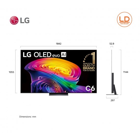 LG 83นิ้ว รุ่น OLED83C6PSA LG OLED evo AI C6 4K Smart TV 2026 83C6 LG 83นิ้ว รุ่น OLED83C6PSA LG OLED evo AI C6 4K Smart TV 2026 83C6