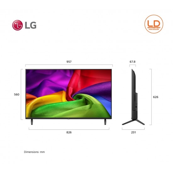 LG TV 43นิ้ว รุ่น 43NU805BPSC NANO 4K UHD AI Series NU80 2026 43NU805B