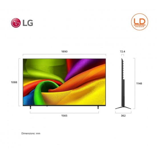 LG TV 95นิ้ว รุ่น 95NU855BPSA Smart TV LG NANO 4K UHD AI NU85 2026 95NU855B LG TV 95นิ้ว รุ่น 95NU855BPSA Smart TV LG NANO 4K UHD AI NU85 2026 95NU855B