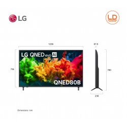 LG ทีวี 55นิ้ว รุ่น 55QNED80BSA LG QNED evo AI Mini LED QNED80 4K Smart TV 2026 55QNED80B